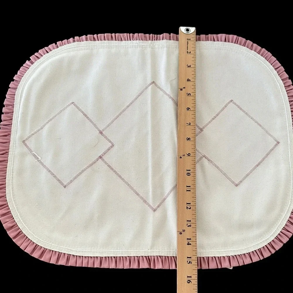 NWT Vintage Set of 6 Pink Mauve Quilted Kitchen Placemats Country‎ Farmhouse New